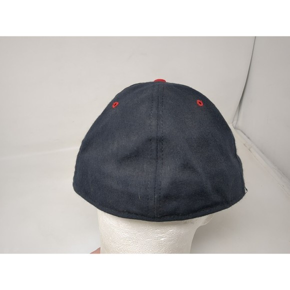 Vintage USA Cleveland Indians Hat Chief Wahoo New Era Pro Model 100% Wool 7 5/8 - Picture 4 of 9